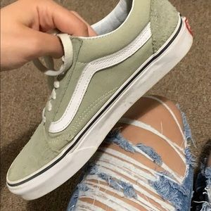 Olive green Vans shoes